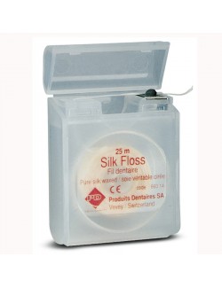 FIL DENTAIRE EN SOIE NATURELLE, DISTRIBUTEUR DE 25 METRES