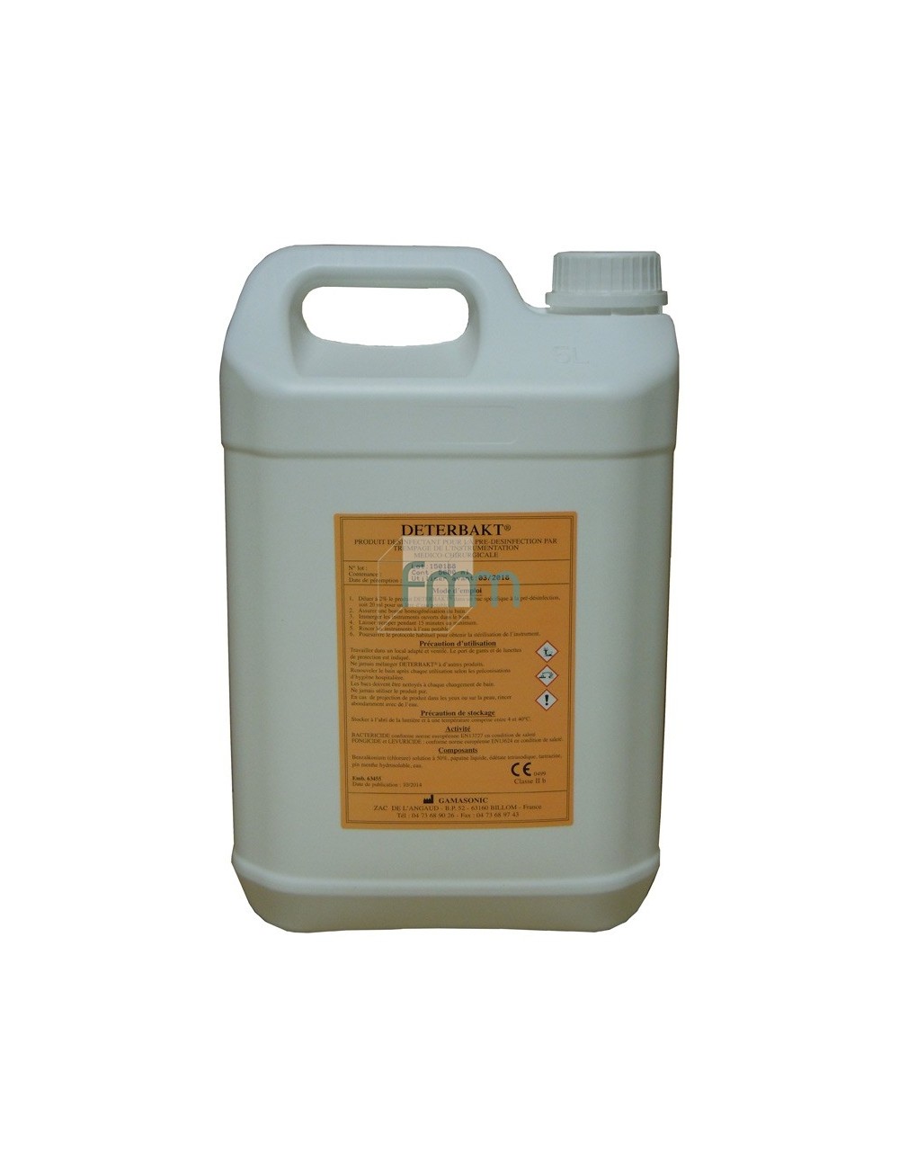 DETERBAKT DESINFECT. INSTRUMENTS, BIDON DE 5 LITRES