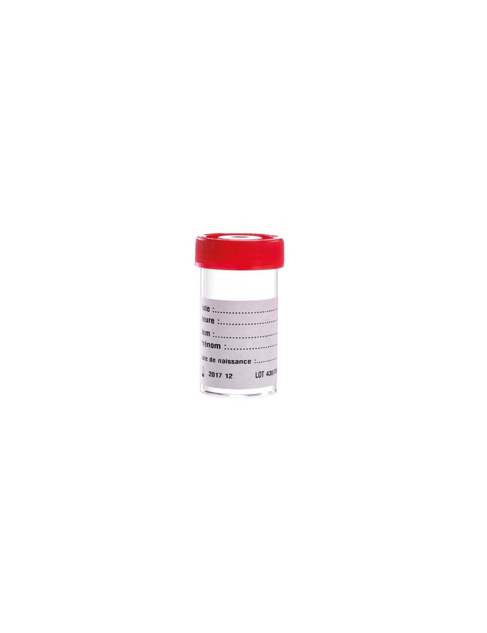 FLACON PRELEV. 60ML NS POLYST. P/RECEUIL D'URINE + ETIQ (X600)