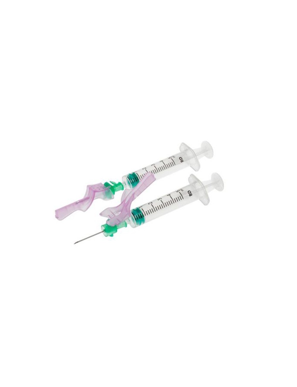 AIGUILLE DE SECURITE POUR INJECTION BD ECLIPSE 21G 25MM VERT (X100)