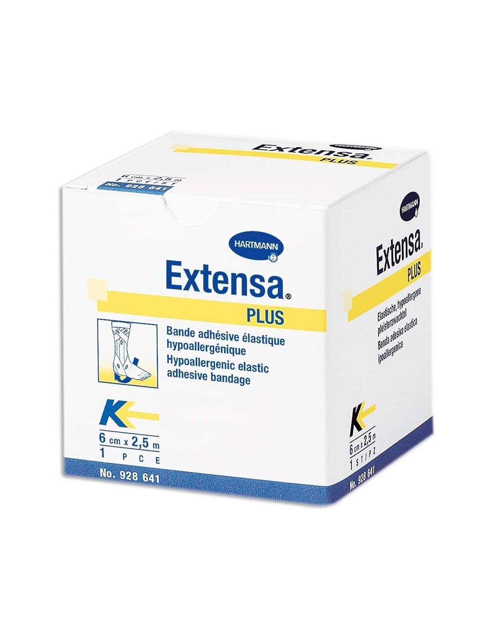 BANDE ADHESIVE EXTENSIBLE EXTENSA PLUS 2,5M X 3CM (X60)