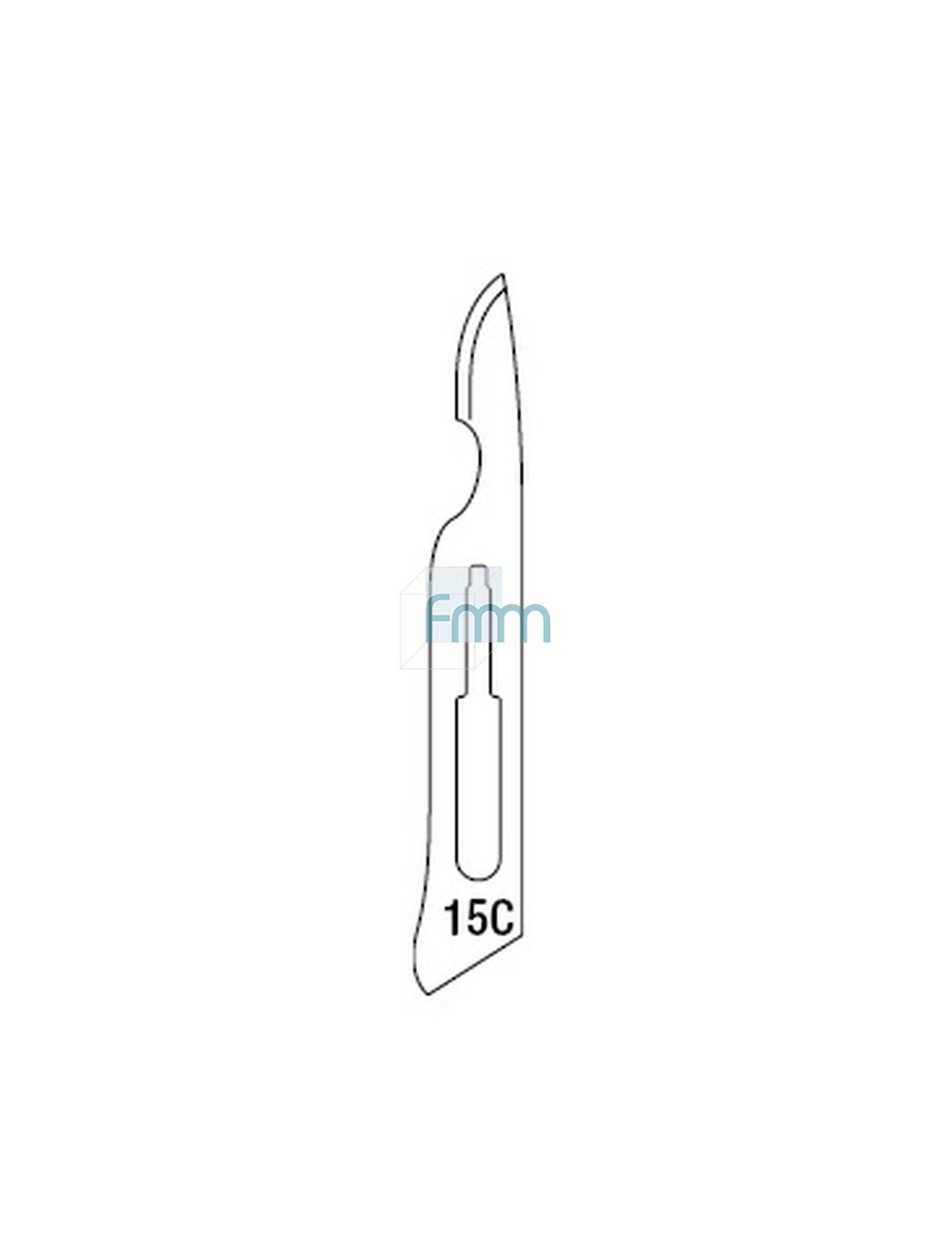 LAME BISTOURI STERILE N°15C POUR MANCHE N°3, BOITE DE 100