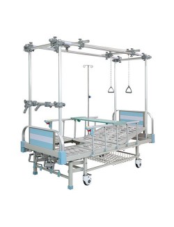 LIT D'HOSPITALISATION HYDRAULIQUE  - 3 MOUVEMENTS EQUIPE ORTHOPEDIQUE ET MATELAS