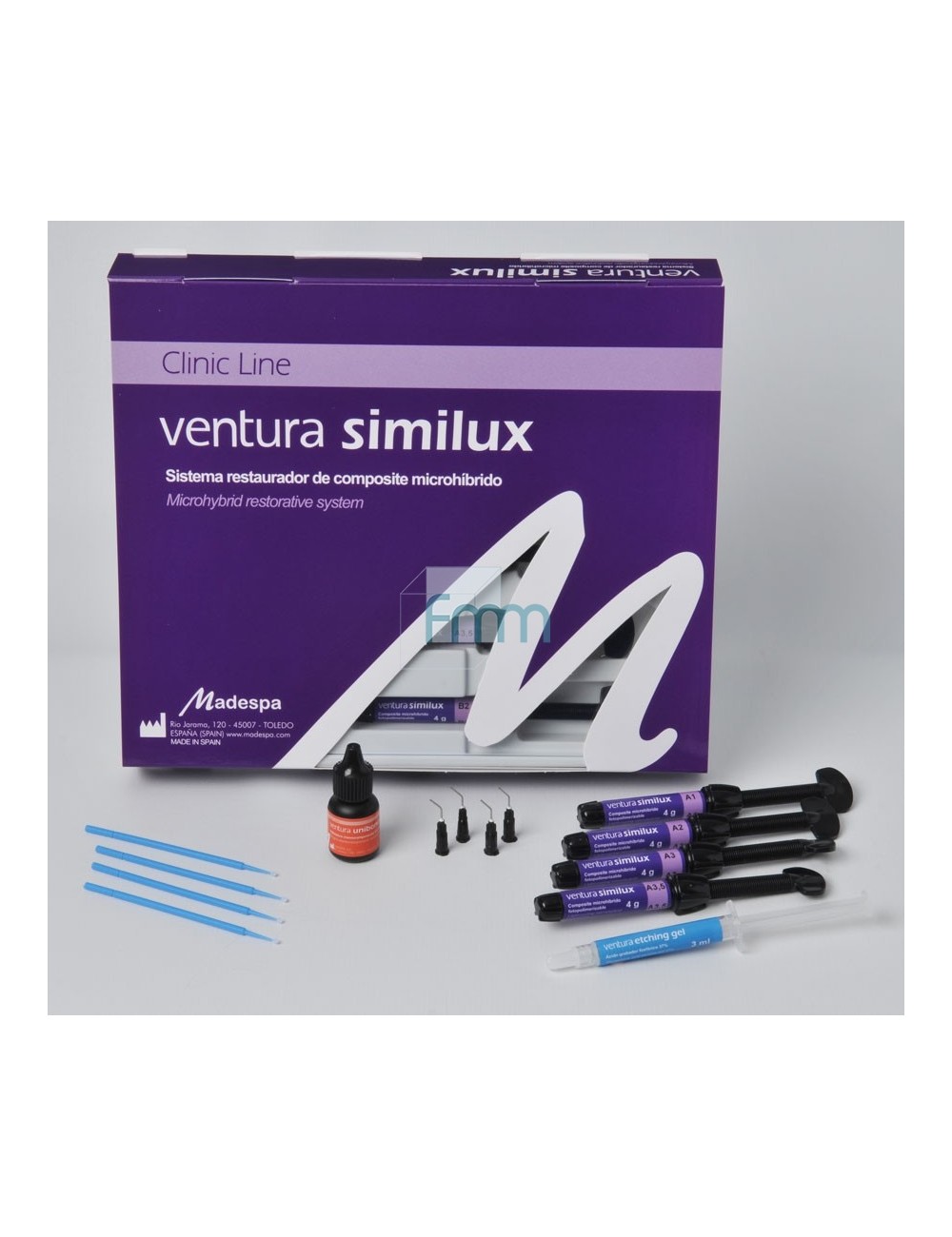 COMPOSITE PHOTOPOLYMERISABLE SIMILUX MICRO-HYBRIDE 4 SERINGUES ETCH. & BONDING