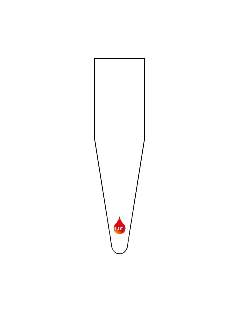 TUBE PP FOND CONIQUE 10ML STERILE A/BOUCHON (X 1000)