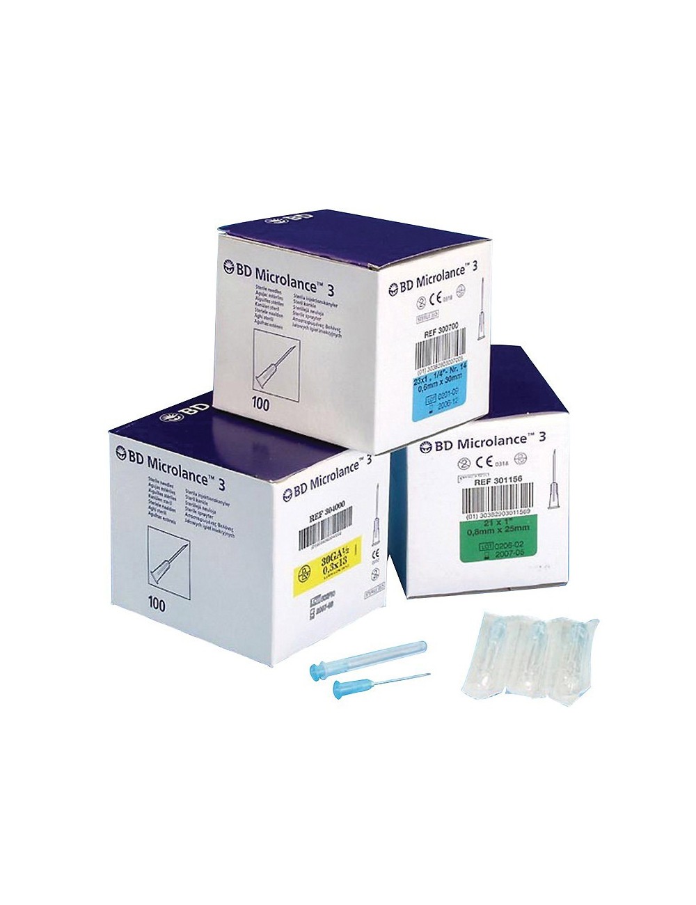 AIGUILLE STERILE 16MM 8/10 21G (X 100)