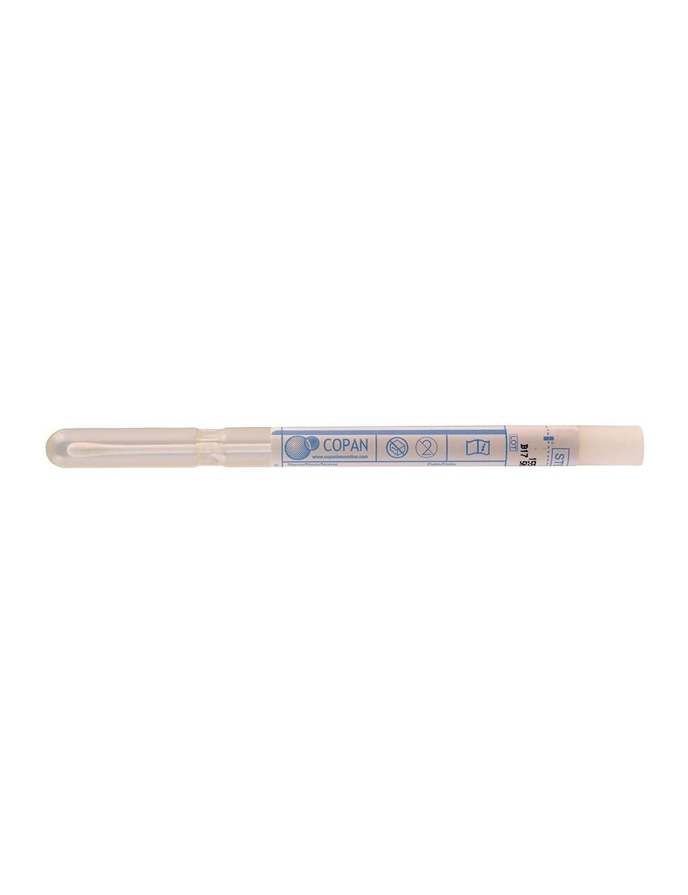 ECOUVILLON SEC STERILE TIGE PLASTIQUE + COTON (X 100)