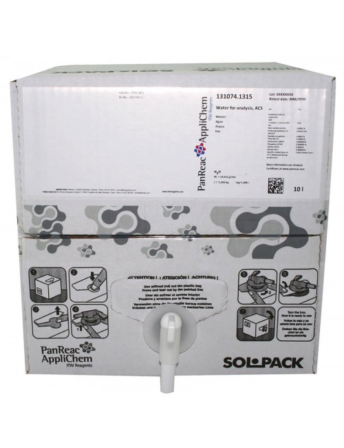 EAU PURIFIEE NON STERILE - BIDON DE 10 LITRES