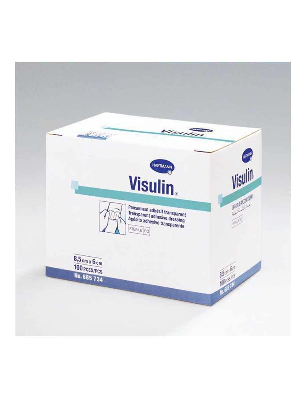 DISCOUNTINUED PANSEMENT ADHESIF STERILE VISULIN 26  X 15 CM (X 50)