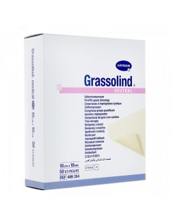 GRASSOLIND - PANSEMENT TULLE GRAS 20 X 20 CM (BTE DE 10)