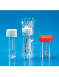 FLACON POLYSTYRENE BOUCHON A VIS A/SPATULE 60ML (X 600)