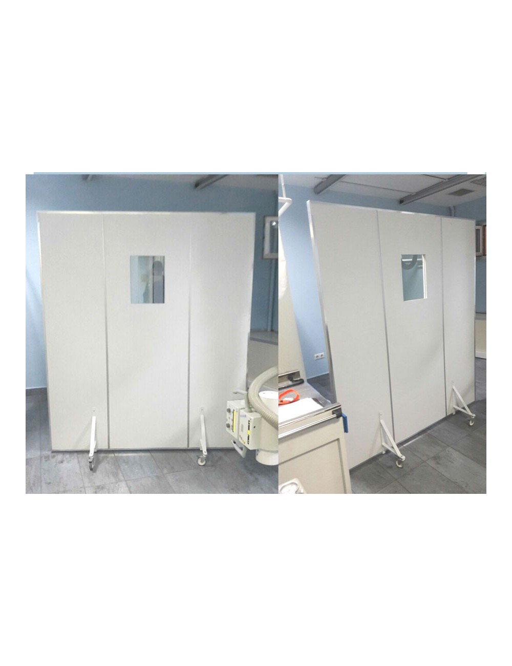 PARAVENT PLOMBÉ 3 PANNEAUX AVEC FENETRE