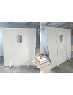 PARAVENT PLOMBÉ 3 PANNEAUX AVEC FENETRE