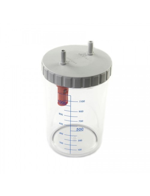BOCAL ASPIRATION POLYSULFONE 1L + COUVERCLE