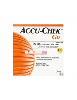 BANDELETTE ACCU-CHEK GO (2 FLACONS DE 50 BANDELETTES)