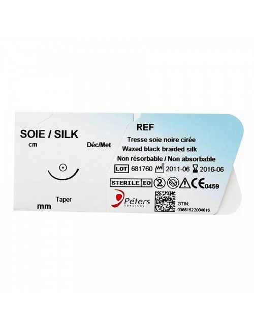 SOIE NOIRE DEC.1 (5/0) PT 3/8 16MM 75CM (X 36)