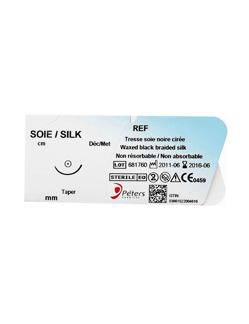 SOIE NOIRE DEC.1 (5/0) PT 3/8 16MM 75CM (X 36)