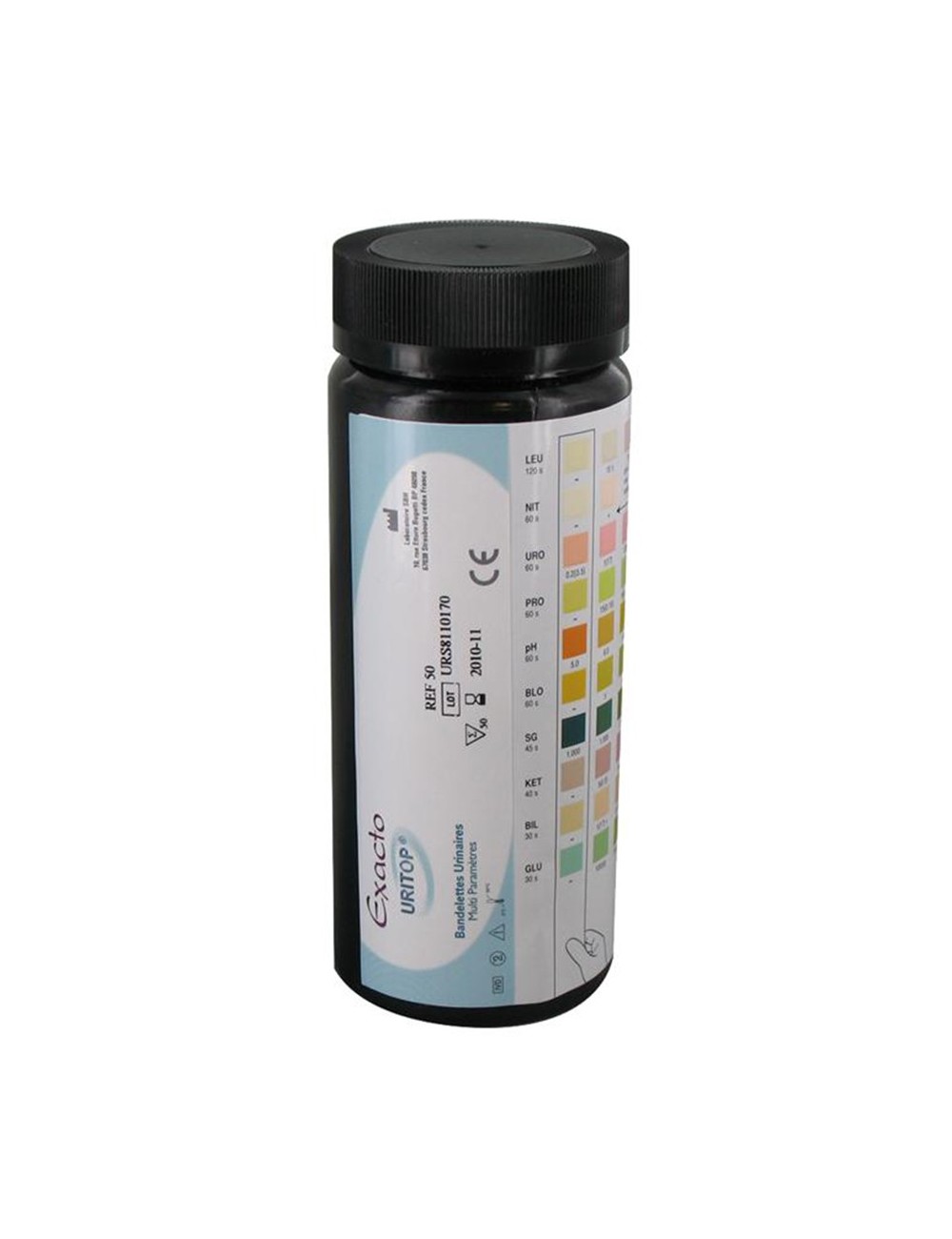 BANDELETTE URINAIRE URITOP 5 PARAMETRES (GLUCOSE, PROTEINES, PH, SANG, CETONES) (X 100)