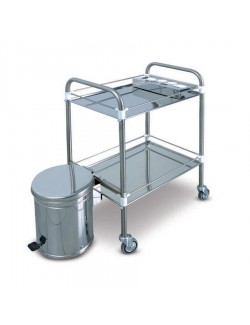 GUERIDON DE SOINS 60 X 40 CM 2 PLATEAUX AVEC ACCESSOIRES