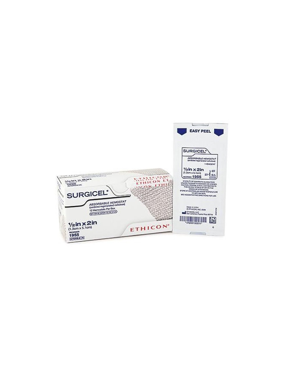 SURGICEL COMPRESSE HEMOSTATIQUE 5 X 7,5CM (BOITE DE 12)