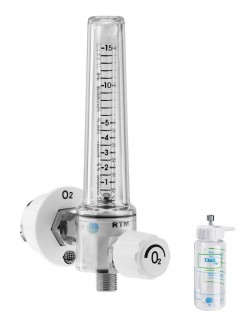 DEBITMETRE 02 A BILLE + HUMIDIFICATEUR. 15L/M EMBOUT DIRECT