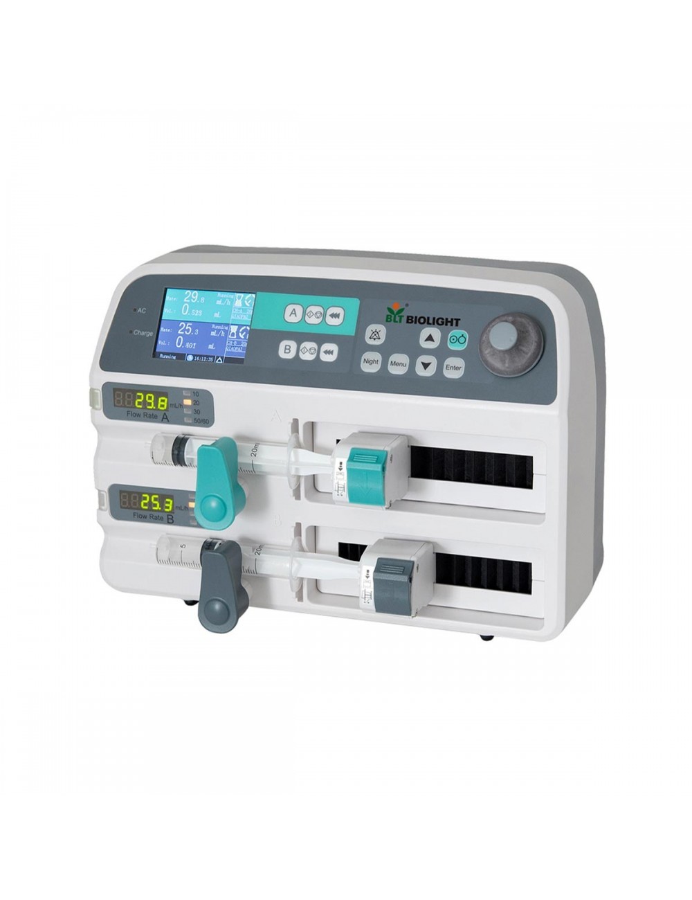 POUSSE SERINGUE  2 VOIES SECTEUR / BATTERIE