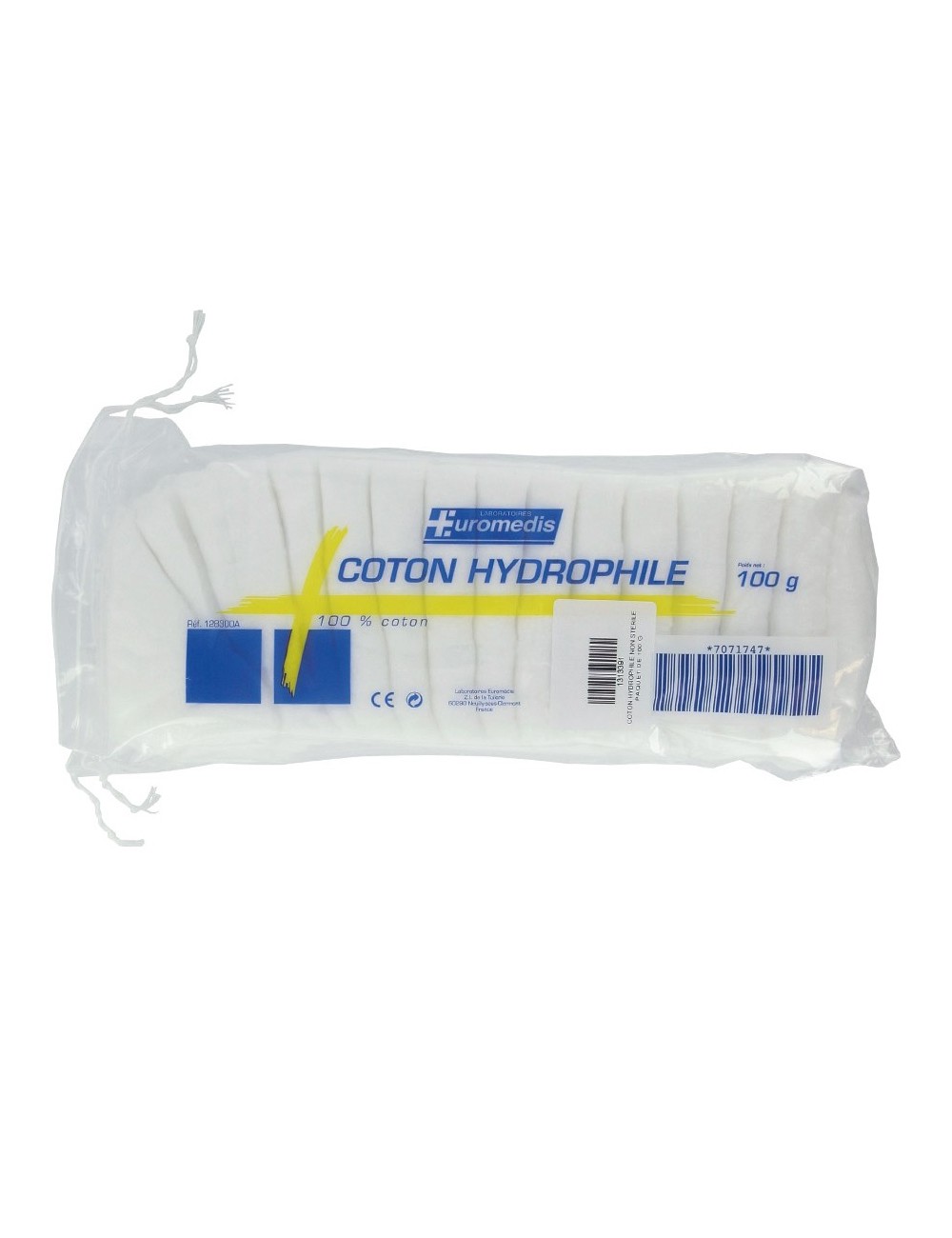 COTON HYDROPHILE EN ACCORDEON SACHET DE 100 GRS (X50)
