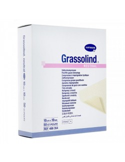 GRASSOLIND - PANSEMENT TULLE GRAS 5 X 5 CM (BTE DE 10)