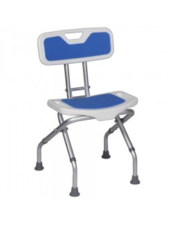 SIEGE DOUCHE DOS PLIANT BLUE SEAT
