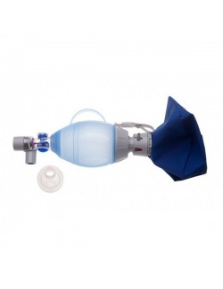 INSUFFLATEUR AMBU SILICONE PLUS OVAL ENFANT AVEC RESERVOIR O2 & MASQUE MONOBLOC T1