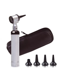 OTOSCOPE MANCHE METAL AVEC 4 SPECULUMS